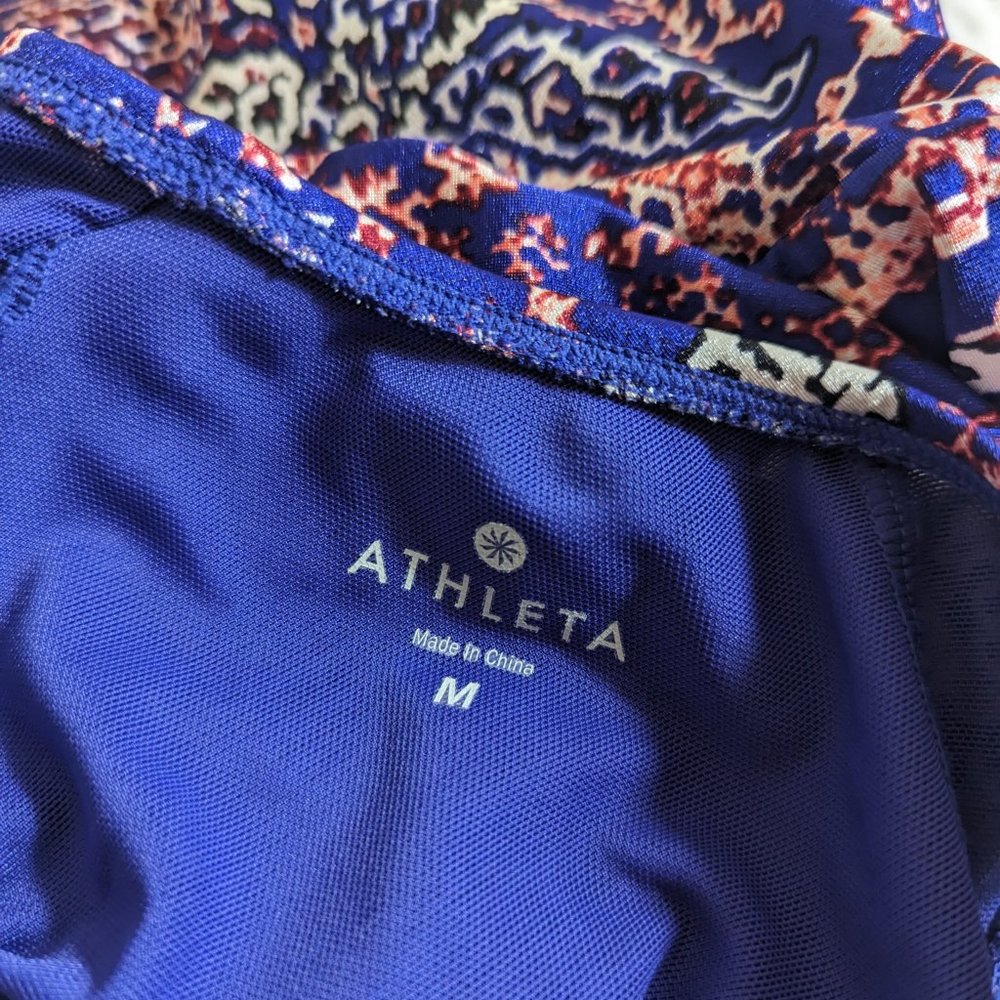 ATHLETA Mini Dress Multicolor Halter Back Strappy Adjustable Stretch Size M - Picture 7 of 9